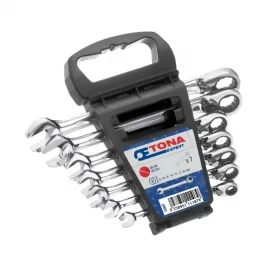 7dílná sada ráčnových klíčů 8-19 mm v plastovém držáku TONA Expert E111107T