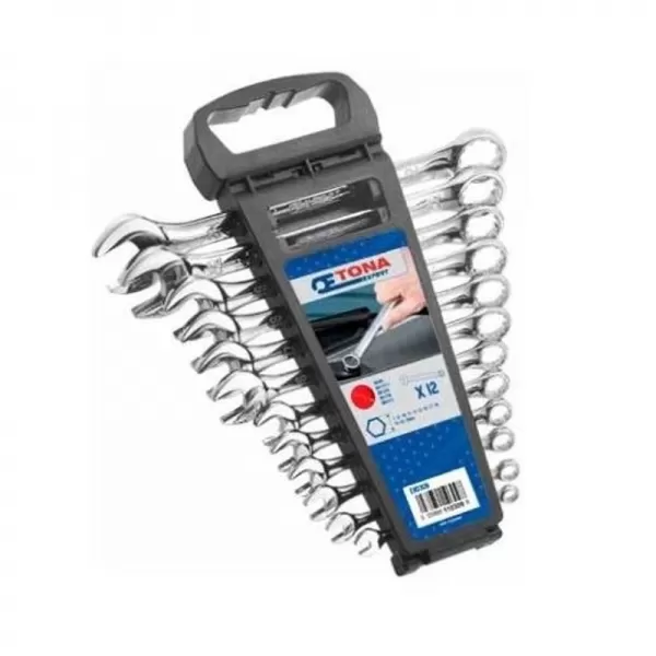 12dílná sada očkoplochých klíčů 7-24 mm v plastovém držíku TONA Expert E110309T