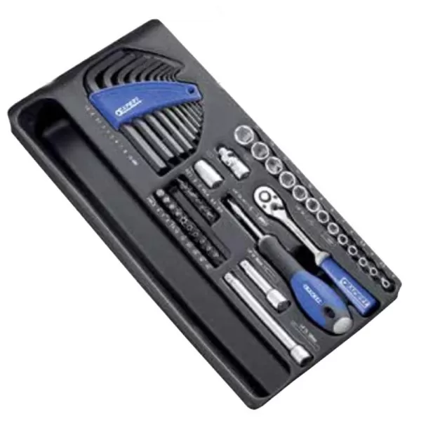 45dílná sada 1/4" nářadí a zástrčných inbus klíčů v modulu Tona Expert E194680T