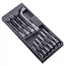 10dílná sada francouzských úhlových klíčů 6x6 8-19 mm v modulu Tona Expert E194939T