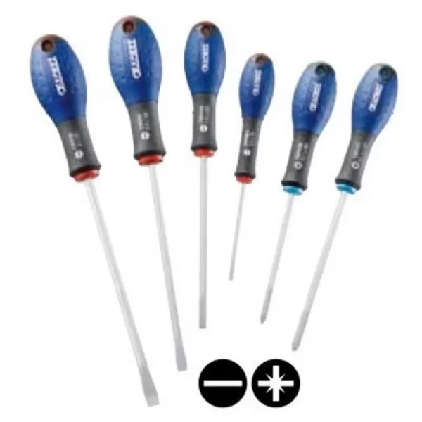 6dílná sada šroubováků Ploché + Pozidriv TONA Expert E160903T