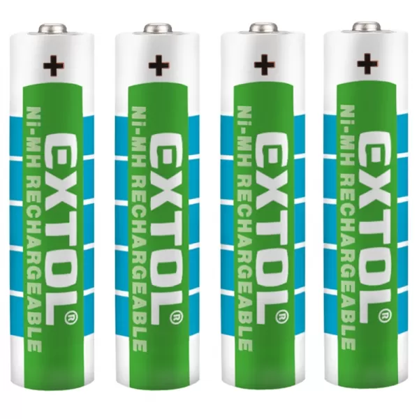 Nabíjecí baterie 4ks AAA (HR03) 1,2V 1000mAh NiMh EXTOL ENERGY 42060