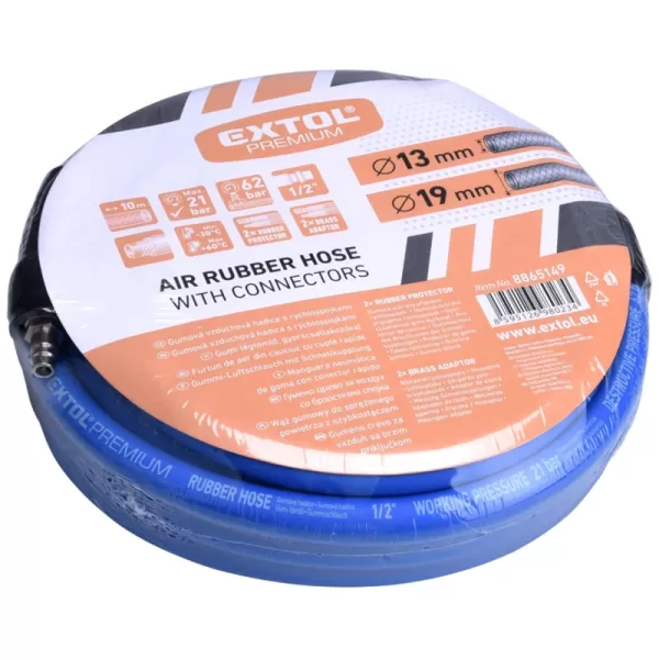 Hadice vzduchová PU 1/4" rychlospojka, 1/2" 10m EXTOL PREMIUM 8865149