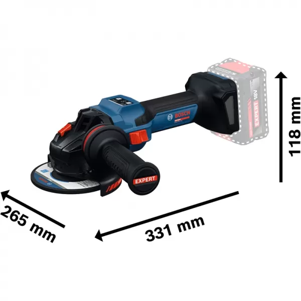 Aku úhlová bruska 18V 2x8,0Ah Bosch EXPERT EXWS18V-15S