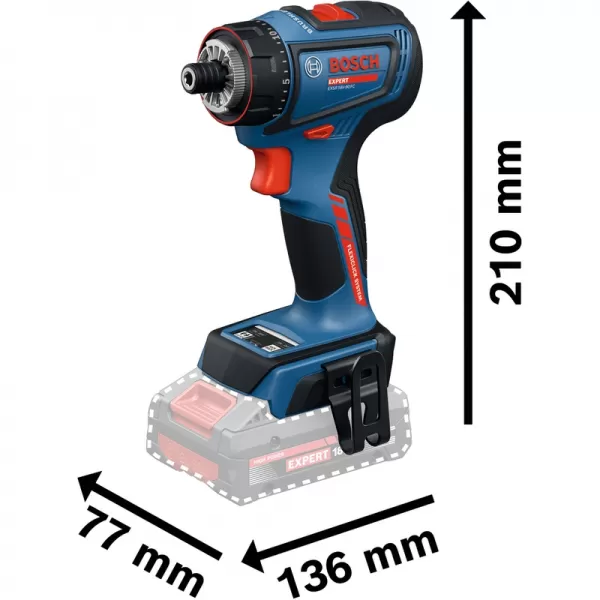 Aku vŕtací skrutkovač 18V bez aku Bosch EXPERT EXSR18V-90FC