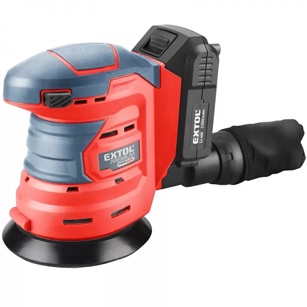 Aku excentrická bruska 125mm 20V 2,0Ah Extol Premium 8891846