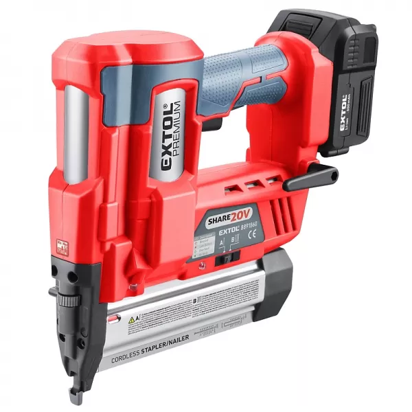 Aku hřebíkovačka / sponkovačka 20V 2,0Ah Extol Premium 8891860