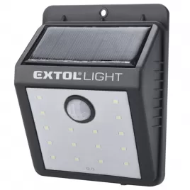 Nástěnné světlo 3,7V 120lm Li-ion s pohybovým čidlem a solárním nabíjením EXTOL LIGHT 43130