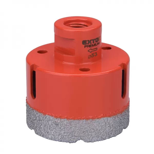 Vykružovací diamantová korunka 53mm pro úhlové brusky EXTOL PREMIUM 8801873