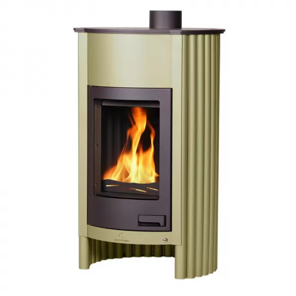 Krbová kamna MASTERFLAMME Grande I, olivová Flamingo HSF41-007