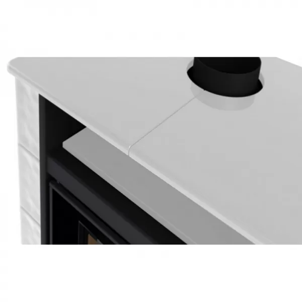 Kachlová kamna AQUAFLAM VARIO PERU 11/5kW, kachle bílá Flamingo HSF34-111