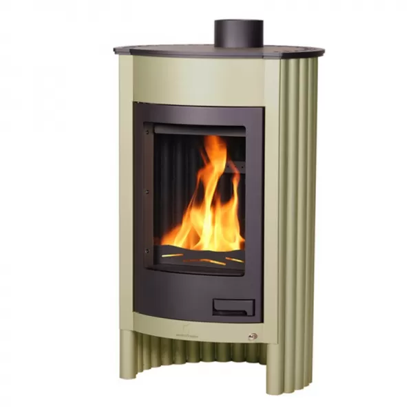 Krbová kamna MASTERFLAMME Medie I, olivová Flamingo HSF41-009