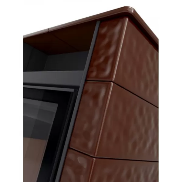 Kachlová kamna AQUAFLAM VARIO PERU 11/7kW, kachle hnědá Flamingo HSF34-115