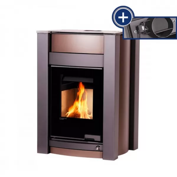 Krbová kamna AQUAFLAM VARIO KALMAR 11/5kW hnědá - sametová, elektronická regulace Flamingo HSF34-056