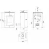 Krbové kachle AQUAFLAM VARIO SAPORO 11/5kW krémové, elektronické ovládanie Flamingo HSF34-082
