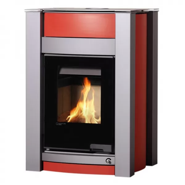 Krbová kamna AQUAFLAM VARIO KALMAR 11/7kW červená Flamingo HSF34-019