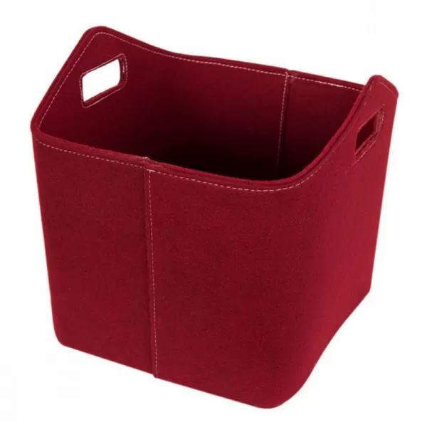 Koš na dřevo plstěný, červený Flamingo HSF15-085