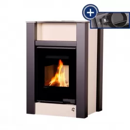 Krbová kamna AQUAFLAM VARIO LEND 11/7kW krémová, elektronická regulace Flamingo HSF34-076