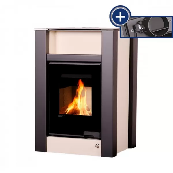 Krbová kamna AQUAFLAM VARIO LEND 11/7kW krémová, elektronická regulace Flamingo HSF34-076