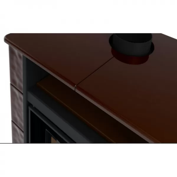 Kachlová kamna AQUAFLAM VARIO PERU 11/7kW, kachle hnědá Flamingo HSF34-115