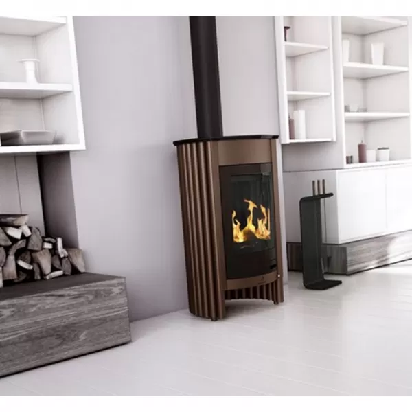 Krbová kamna MASTERFLAMME Medie I, hnědá - sametová Flamingo HSF41-017