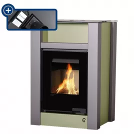 Krbová kamna AQUAFLAM VARIO LEND 11/5kW olivová, elektronická regulace Flamingo HSF34-069