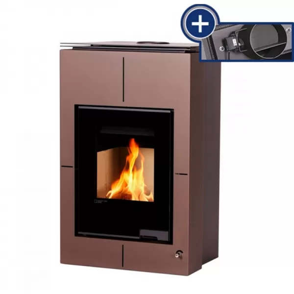 Krbová kamna AQUAFLAM VARIO SAPORO 11/7kW hnědá - sametová, elektronická regulace Flamingo HSF34-086