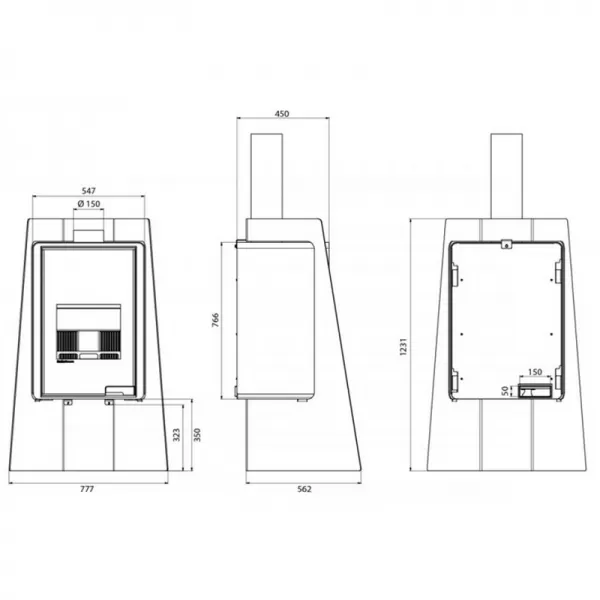 Krbová kamna FLAMINGO DELUXE ISLAND, olivová Flamingo HSF42-005