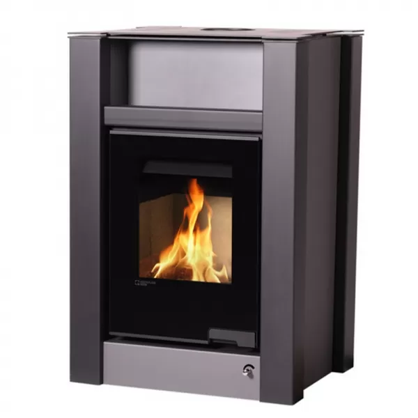 Krbová kamna AQUAFLAM VARIO LEND 11kW šedá (teplovzdušná verze) Flamingo HSF34-102