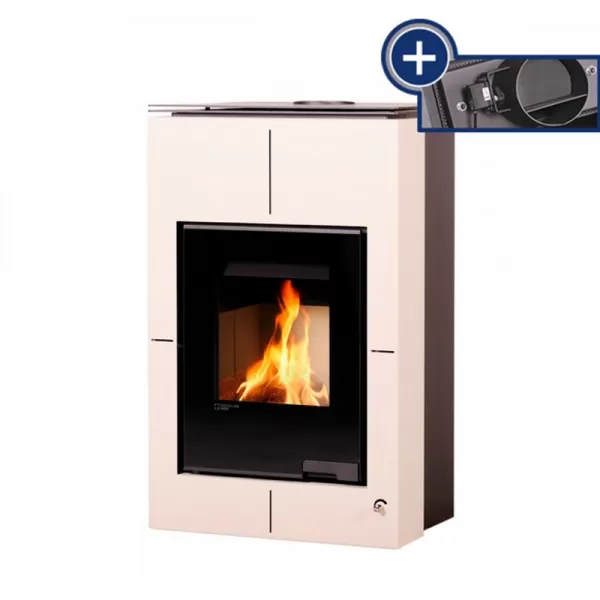 Krbové kachle AQUAFLAM VARIO SAPORO 11/5kW krémové, elektronické ovládanie Flamingo HSF34-082
