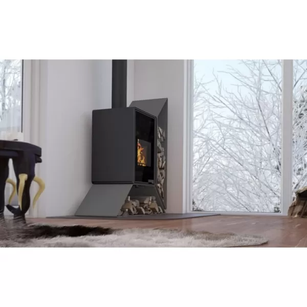 Krbová kamna FLAMINGO DELUXE KAMPA levá, šedá Flamingo HSF42-012