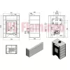 Kachlová kamna AQUAFLAM VARIO PERU 11/5kW, kachle hnědá Flamingo HSF34-114
