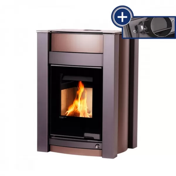 Krbová kamna AQUAFLAM VARIO KALMAR 11/7kW hnědá - sametová, elektronická regulace Flamingo HSF34-062