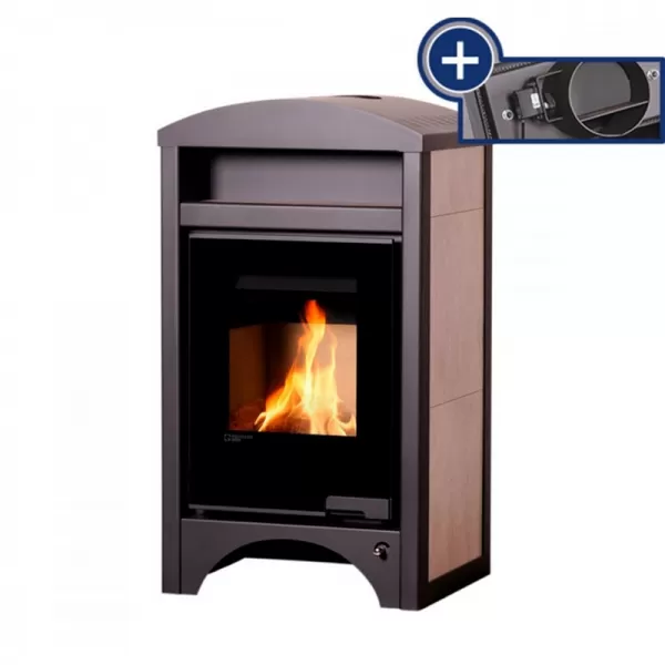 Krbová kamna AQUAFLAM VARIO BARMA 11/7kW dlažba Bělený Dub, elektronická regulace Flamingo HSF34-054