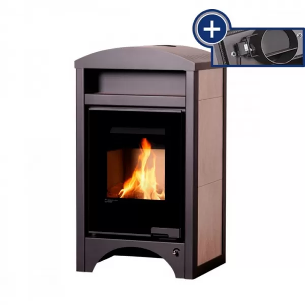 Krbová kamna AQUAFLAM VARIO BARMA 11/5kW dlažba Bělený Dub, elektronická regulace Flamingo HSF34-051