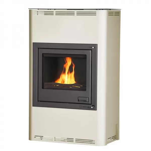 Krbová kamna AQUAFLAM 25 s výměníkem - krémová, manuální regulace Flamingo HSF29-032