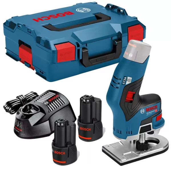 Ohraňovací frézka 2x3,0Ah Bosch GKF 12V-8 0.601.6B0.000