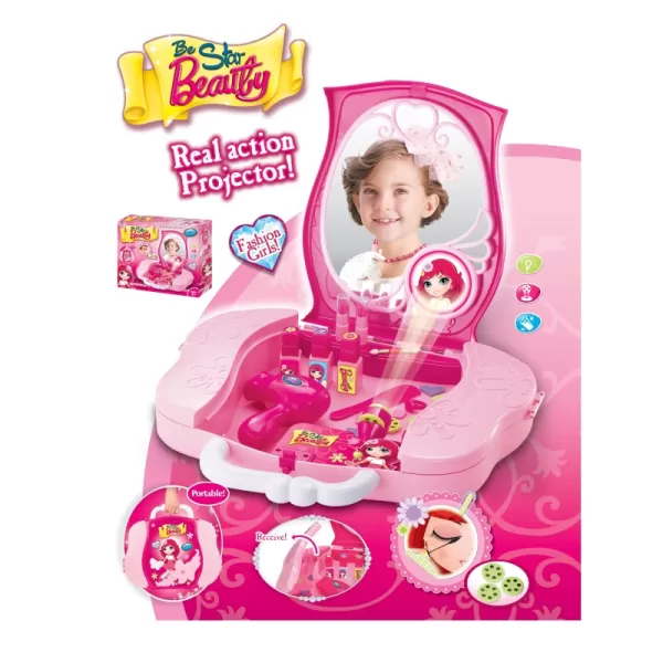 Toy G21 Detský kozmetický kufrík s príslušenstvom s projekciou
