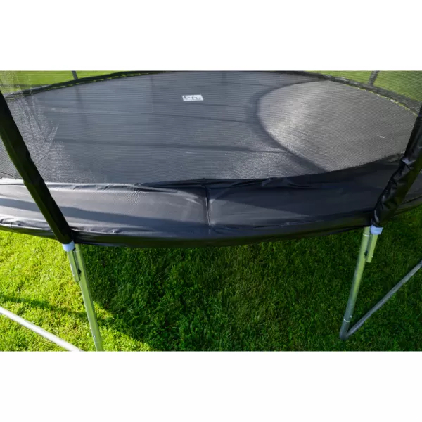 Trampolína G21 SpaceJump 430 cm, černá, s ochrannou sítí + schůdky zdarma