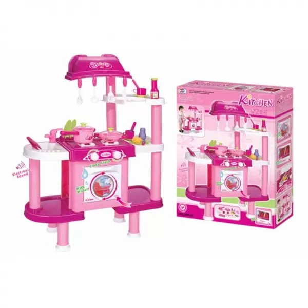 Hračka G21 Detská kuchynka LENA s doplnkami ružová II.