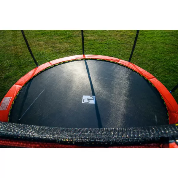 Trampolína G21 SpaceJump, 305 cm, červená, s ochrannou sítí + schůdky zdarma