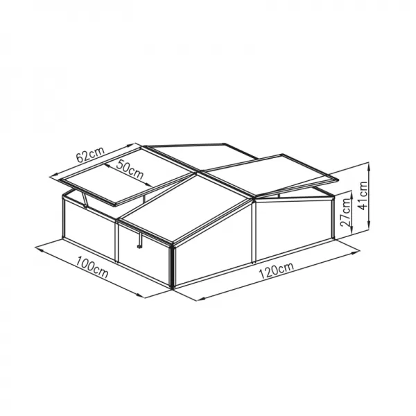 Pařeniště G21 dvoudílné GA12 100 x 120 x 40 cm
