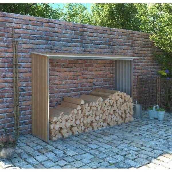 Přístřešek na dřevo G21 WOH 181 - 242 x 75 cm, hnědý