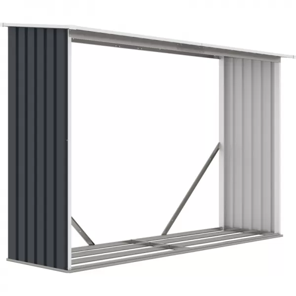 Přístřešek na dřevo G21 WOH 181 - 242 x 75 cm, antracitový 63900514