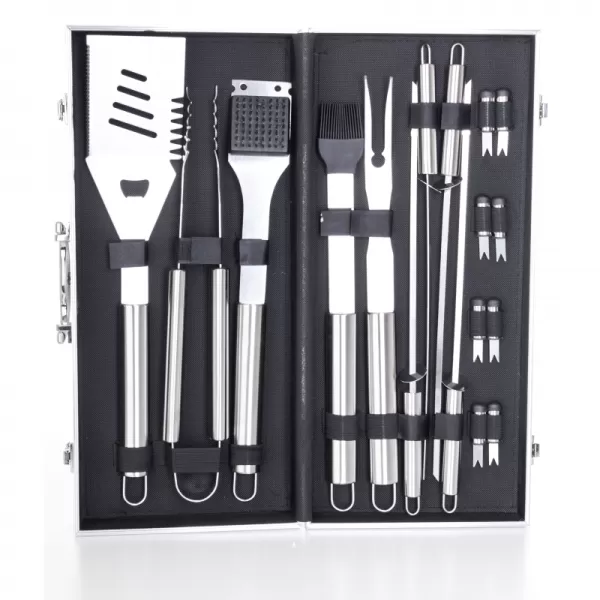Grilovací nářadí sada 17 ks, hliníkový kufr G21 635393