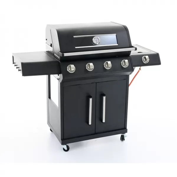 Luxusní plynový gril 17 kW se čtyřmi hořáky a bočním vařičem Riwall PRO RGG 41 EXL