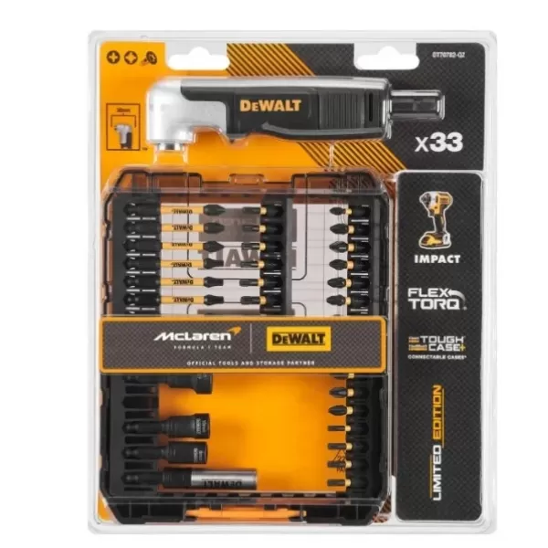 33-dielna súprava príslušenstva McLaren DeWALT DT70782 Pevné puzdro s pravouhlým upevnením
