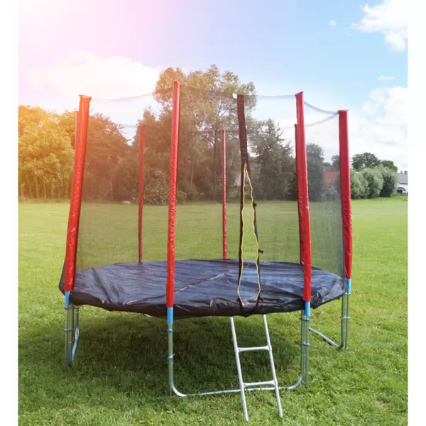 Trampolína 305 cm s ochrannou sítí + žebřík + krycí plachta GoodJump