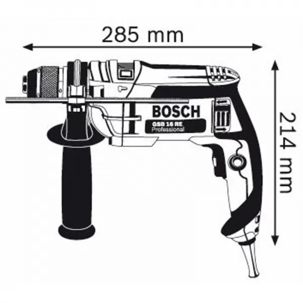 Příklepová vrtačka Bosch GSB 16 RE Professional 0.601.14E.500