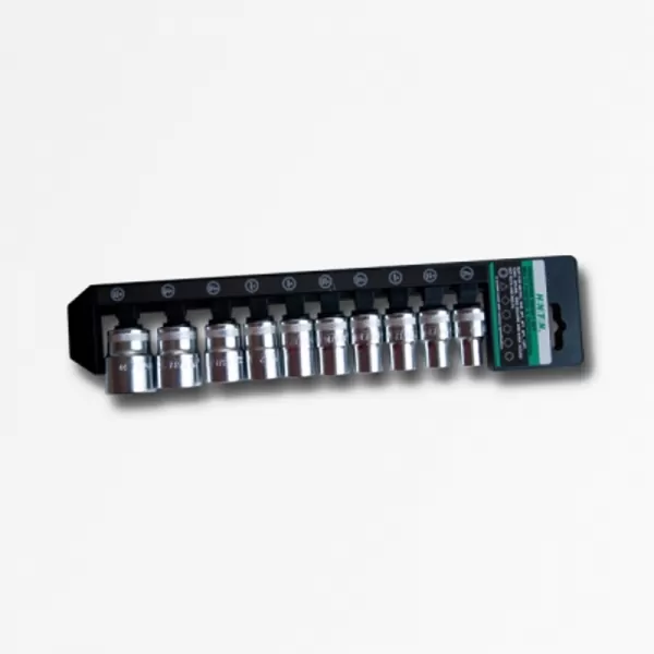 Sada hlavic 3/8" 10 dílů v plastovém držáku 40CRV HONIDRIVER H2300